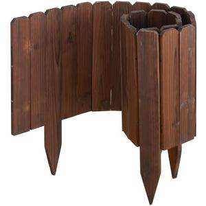 GHWIE Wooden Garden Fence Wood Garden Edging Border Decorative Landscape Border Edging,Planting Tree Fence Landscape Edging Flower Bed Fences-11.8'' H x 48'' L (2 Pack,8Ft Total Length)