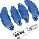 Brake Caliper Cover, Easy to Install, Robust Yet Lightweight Caliper Protector, Front Rear Aluminum Alloy Caliper Covers for 19 20In Wheels Hub, Set of 4 (Blue)