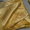 10 Pcs Gold Satin Chair Sashes Bows Universal Chair Cover for Wedding Reception Events Banquets Party, Hotel Event Decorations, 6 x 108 inch