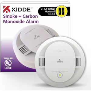 Kidde Smoke & Carbon Monoxide Detector, AA Battery Powered, LED Warning Light Indicators, 1 Pack