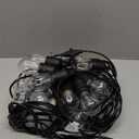 Mlambert 3 Color Outdoor LED Dimmable String Lights for Patio with Remote, Plug in 48FT Waterproof Shatterproof Edison Bulb Lights for Bistro Pergola (Black)