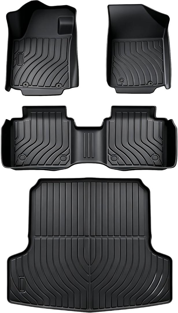 Joruoo-Floor Mats & Cargo Liner for 2014-2018 Nissan Altima, All-Weather Heavy Duty TPE Floor Liners Full Coverage Automotive for Altima Accessories
