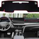 Dash Cover Mat for Toyota Camry Accessories 2025 2026, Dashboard Mat, Center Console Cover Sunshield Protector Mat, Dashboard Decorative Interior, UV Rays Protector Mat (Red Trim)