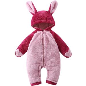 Toddler Snow Suit Baby Snowsuit Girls Infant Winter Coat Boy Puffer Clohtes 0-2T (6-12 Months, Pink)