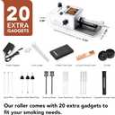 Cigarette Rolling Machine, Electric Pre Roll Machine, Automatic Preroll Cone Loader Filler Roller Filling Packer Stuffer with Pre Rolled Holder, Smell Proof Case, Grinder