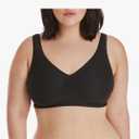 Hanes Womens Wireless Bra, Smooth Comfort Full-Coverage T-Shirt Bra for Women L