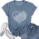 Women Adventure Awaits Outdoor Graphic Tee Shirt Kindness Heart Printed Hike Mountain Nature Travel Shirt Workout Tops XL