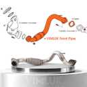 53826 Stainless Steel Exhaust Flex Pipe Compatible with 2008-2013 Nissan Rogue; 2014-2015 Nissan Rogue Select (VK-53826)