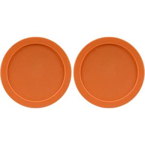 Replacement Lids fits Pyrex 4-Cup Glass Food Storage Container Bowls, 6-Inch Plastic Round Lids Covers for Pyrex 7201-PC, Airtight & Leakproof (2-Pack, Orange)