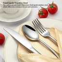 20 Pcs Silverware Set, Stainless Steel Flatware Set for 4, Kitchen Tableware, Cutlery Utensil Include Knives, Forks, Spoons, Dishwasher Safe