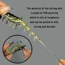 2 x Fishing Bait, Soft Bait, Shrimp Fishing Artifact, Home Fishing Bait, Suitable for Saltwater Lakes, Sea bass, Trout, 2 Pieces (Light gree)