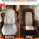 VALUN RV Seat Covers (Brown 2 Pack) Captains Chair Seat Covers for RV Captain Chair & Motorhome Chairs, Universal Fit RV Chair Covers for Camper, Trailer, Van, Protects Against Dirt, Spills & Wear