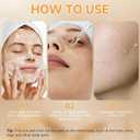 Peel Shot Glow Rice Ampoule Duo, Black and White Rice Exfoliant for Face and Body, Rice Exfoliator for Faces Dead Skin Cells Remover, Face Peel Shot Serum for Softens Cuticle (White+Black, 160ml)