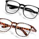 Anti Fog Safety Glasses Goggles for Women Nurses Man Eye Protection 2 Pack Black+Leopard