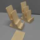 2 Pieces 3-Tier Pine Wood Literature Holder pamphlet display stand Trifold Brochure Organizer Flyer Holder Postcard Display and Countertop Wooden Display Stand Book Display for Magazine Pamphlet
