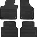 Car Floor Mats Custom Fit for Volkswagen Tiguan 2010 2011 2012 2013 2014 2015 2016 2017 Odorless Washable Heavy Duty Rubber (All Weather) Floor Liners (Black)