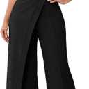 SeNight Women Sparkly Jumpsuits Sexy Long Sleeve Elegant Mock Neck Shiny Straight Long Pants Rompers Club Night Outfits, Medium