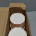 50 Pack Rustic Wood Ice Cream Cups 9 oz Wood Grain Disposable Dessert Bowls Paper Soup Bowls Vintage Snack Cup for Hot or Cold Food Western Themed Birthday Camping Baby Shower Party Supplies (Khaki)