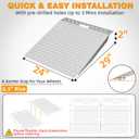 VNN 29" x 24" Shed Ramp for Riding Mower & Lawn Equipment | 750 LB Capacity Anti-Slip Punch Plate Ramp for ATV, Motorcycles, Garages & Barns (1PC, Aluminum)