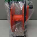 Woods Extension Cord Storage Reel - Holds Up to 150 Feet of 16/3 or 125 Feet of 14/3 Gauge Cord - Tangle-Free Design for Indoor or Outdoor Use - Side-Mounted Crank - Red & Black