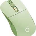 Wireless Gaming Mouse Tri-Mode 2.4GHz/Bluetooth 5.0/Wired USB-C 5-Level DPI Rechargeable Ergonomic Silent Optical Mice for iMac/MacBook/Computer/Laptop, Matcha Green