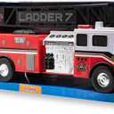 Mighty Fleet Titans 29" Jumbo Toy Fire Truck Realistic Flashing Lights, Siren Sounds & Extendable Rotating Ladder Durable, Interactive Vehicle Toy for Kids Ages 3+, Large