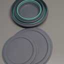 flintronic 3Pcs Collapsible Camping Bowl Sets, Portable Silicone Bowl with Lid, Folding Bowl, Portable Salad Bowl, Folding Lunch Box for Camping, Kitchen, Hiking,Missing 1Pcs