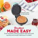Dash Mini Waffle Maker- Compact Electric Iron for Creative Homemade Treats - Nonstick Surface - Easy-to-Clean - Perfect for Kids & Families - Aqua