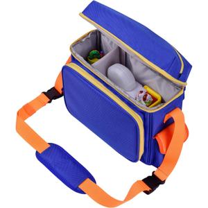 Carrying Case for Little Tikes Story Dream Machine, Travel Storage Bag for Story Books and Characters with Shoulder Strap, 2 Layers (Blue)