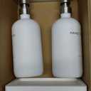Prus Waso White Soap Dispenser Bathroom Set, Hand and Lotion Dispenser with Pump, Perfect for Bathroom Essentials for New Home. (Silver & White)