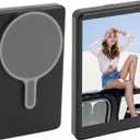 Bewinner Phone Vlog Selfie Screen, 3.97 Inches Magnetic Phone Wireless Selfie Monitor Screen, 2.4G 5G Dual Band, WiFi 4K Recorder Rear Back Camera for Vlog Live Stream TikTok (Black)