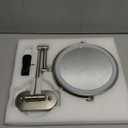 9" Wall Mounted Lighted Makeup Mirror, 4000mAh Rechargeable Double Sided 1X/ 10X Magnifying Mirror with Light, 3 Color Lights, Touch Dimmable, Extended Arm 360 Rotation Wall Mounted Makeup Mirror