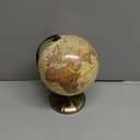 Annova Antique Globe Dia 5.5-inch / 14CM - Educational/Geographic/Modern Desktop Decoration - Stainless Steel Arc and Base - for School, Home, and Office (Antique 5.5) (Brown-1)