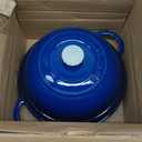 Cast Iron Enameled Dutch Oven Pot with Lid for Bread Baking, Bread Oven, 6 Quart, Blue