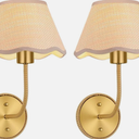 Boho Wall Sconces Set of Two Rattan Wall Lamp Rustic Brass Wall Mount Light Hardwire Wall Sconces Lighting for Bedroom Living Room Hallway Vanity Stairway, E26 Base, 2 Pack