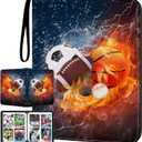 Sports Card Binder 4 Pocket Trading Card Binder 400 Pockets Double Sided Pockets Baseball Card Binder for Football Baseball Basketball Hockey Card and Other TCG Collection Storage Album