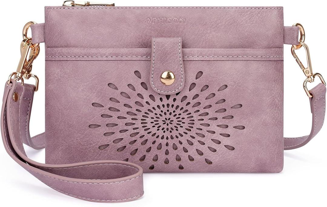 APHISON Wristlet Wallets Clutch Purses Small Crossbody Bags For Women, Cell Phone Wallet Purse RFID Wallet Women