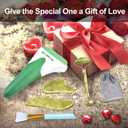 Charmonic 6 in 1 Ice Roller & Jade Roller and Gua Sha Set, Facial Massage Kits, Facial Roller Kit with Gua Sha Tool and Silicone Brush, Anti-Aging Jade Stone Massager for Face, Eyes, Neck Massage (6 Pcs-green)