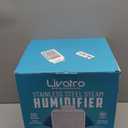 Stainless Steel Humidifier, 3L Warm Mist Humidifier, Easy Clean with Warm Steam Humidifier, Healthy Air Mist Humidifiers for Bedroom Living Room, with Sleep Mode and Auto-off Setting