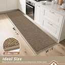 BEQHAUSE Kitchen Runner Rugs 24"x84", Non-Slip Kitchen Mats for Floor, Super Absorbent and Stain Resistant Kitchen Rug, Machine Washable Rugs for Kitchen, Hallway, Laundry & Sink, Taupe