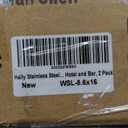 HALLY Stainless Steel Wall Shelf 8.6 x 16 Inches 44 lb, NSF Commercial Heavy Duty Wall Mount Floating Shelving for Restaurant, Kitchen, Home, Hotel and Bar, 2 Pack