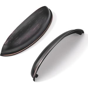 khtumeware 10 Pack 5" Drawer Pulls Oil Rubbed Bronze Cabinet Cup Pulls Kitchen Hardware Cabinet Handles Drawer Handles Knobs 5 inch Hole Center