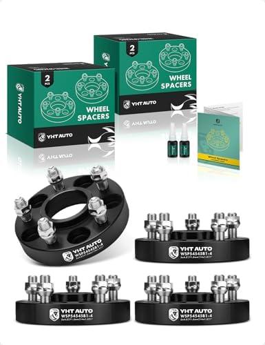 YHTAUTO 5x4.5 Hub Centric Wheel Spacers 1 Inch Fits Chrysler 300 2005-2023, Dodge Charger 2006-2023, Challenger, Magnum 5x114.3mm, Tire Spacers w/ M14x1.5 Studs 71.5 mm Hub Bore 5 Lug 4PCS Black
