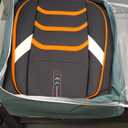 HIYUSEN-YDK Leather Car Seat Covers, Faux Leatherette Automotive Vehicle Cushion Cover for Cars SUV Pick-up Truck Universal Fit Set for Auto Interior Accessories (Black-Orange)