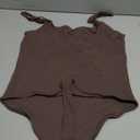 SUUKSESS Women Sexy Scoop Neck Thong Bodysuit Backless Cami Bodysuit Top (Large, 02 Brown)