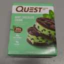Quest Nutrition Mint Chocolate Chunk Protein Bars, 20g Protein, 1g Sugar, 4g Net Carb, High Fiber, Gluten Free, Keto Friendly, 4 Count BBD:07/13/26