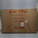 YOSHOOT Rustic Wooden Framed Wall Mirror, Natural Wood Bathroom Vanity Mirror for Farmhouse Decor, Vertical or Horizontal Hanging (40" x 26", Black)