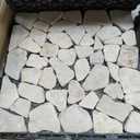 Decking Natural Pebble Interlocking Floor Patio Tiles, Indoor & Outdoor Interlocking Tiles 12"x12" 6pcs - A Great Upgrade Option for Garden Patio Path (White)
