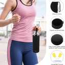 Glass Water Bottle 32 oz, Borosilicate Wide Mouth Glass Water Bottle with Neoprene Sleeve, BPA-Free Leak Proof Reusable for Hot Cold Drinks, Work, Gym, Home, 1 Pack