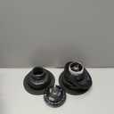 Black Polymer Drain Kitchen Sink Drain Assembly with 2 Removable Basket Strainers and Rubber Stopper for 3.5-Inch Drain Openings, Matching Color of Quartz Granite Sinks